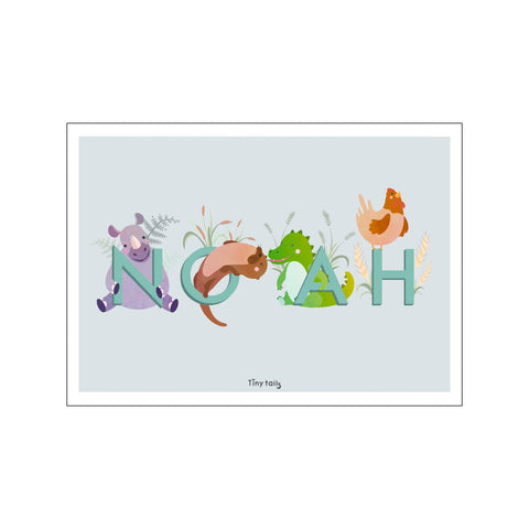 Noah - blå — Art print by Tiny Tails from Poster & Frame