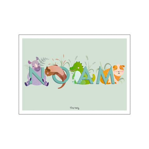 Noam - blå — Art print by Tiny Tails from Poster & Frame