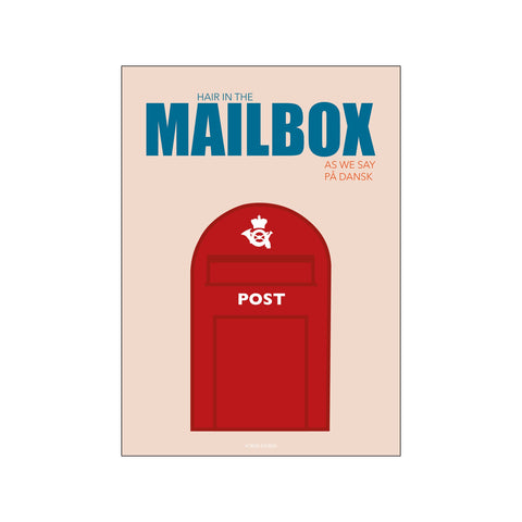 Dansk ordsprog - Håret i postkassen — Art print by Nordd Studio from Poster & Frame