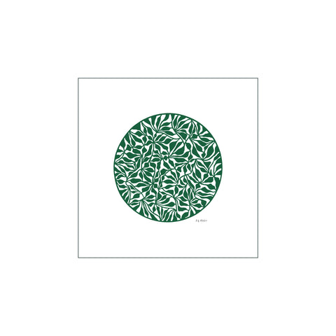 Organic Circle, green - Square — Art print by Nordic Papercuts from Poster & Frame