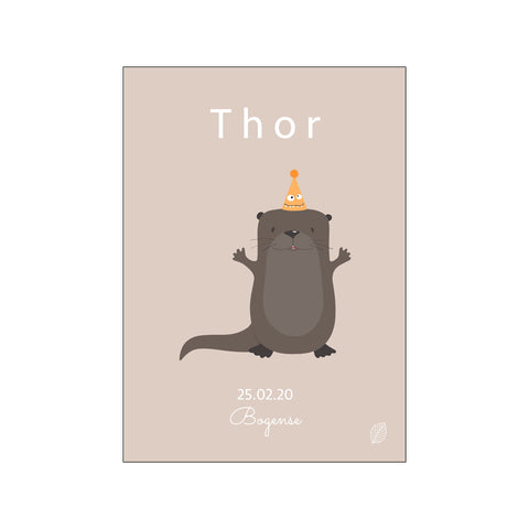 Otter celebrating, personal — Art print by Nordic Simply from Poster & Frame