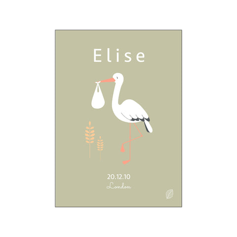 Stork giving, personal — Art print by Nordic Simply from Poster & Frame