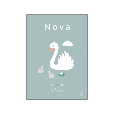 Swan floating, personal — Art print by Nordic Simply from Poster & Frame