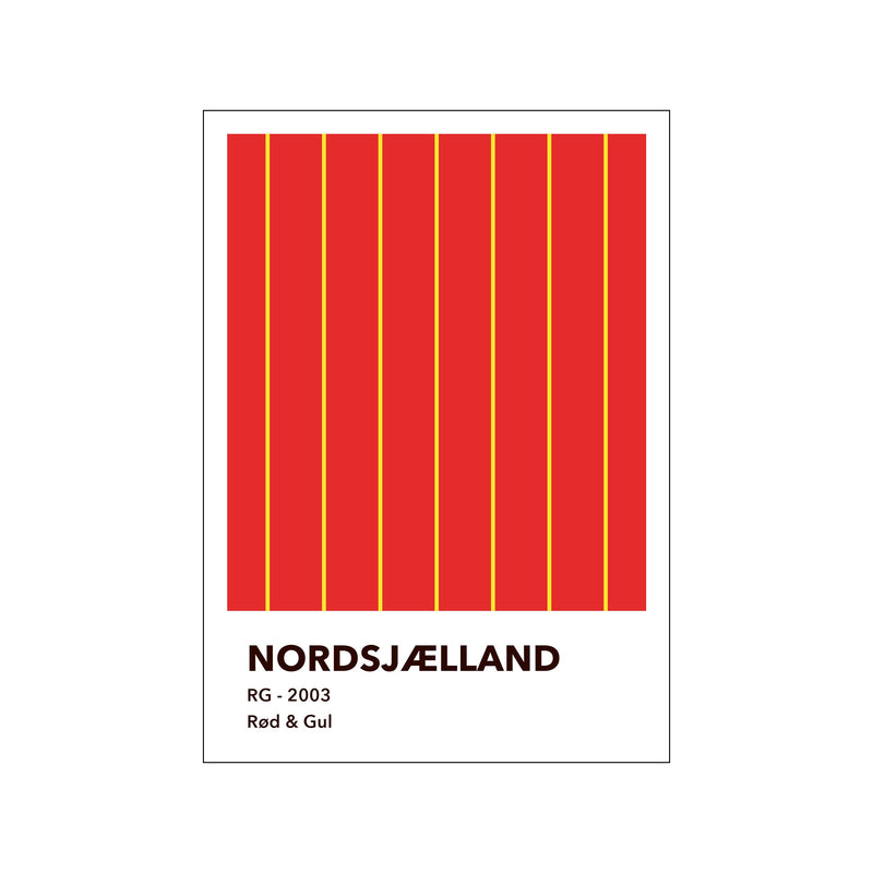 NORDSJÆLLAND - RØD & GUL — Art print by Olé Olé from Poster & Frame