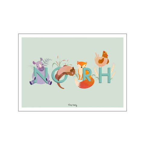 Norh - grøn — Art print by Tiny Tails from Poster & Frame