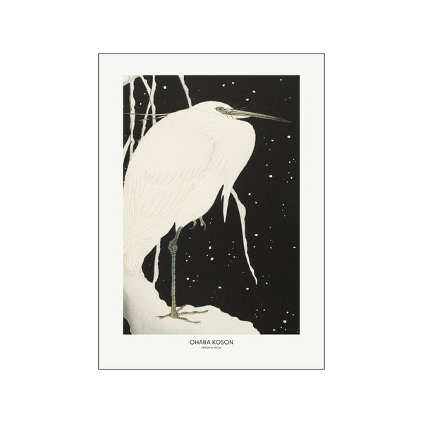 Heron In The Snow — Art print by Ohara Koson from Poster & Frame