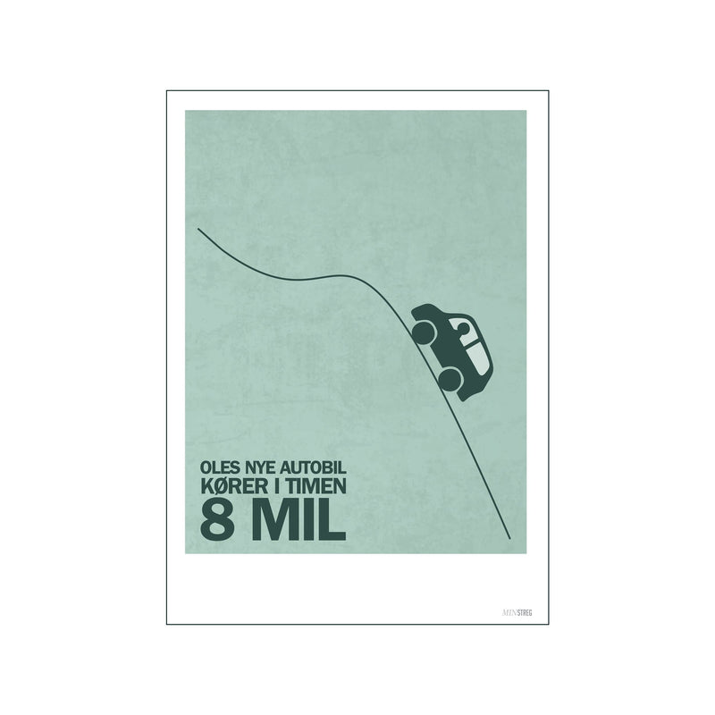 Oles Nye Autobil — Art print by Min Streg from Poster & Frame