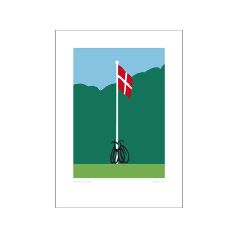 Dannebrog til tops — Art print by Ole Kortzau from Poster & Frame