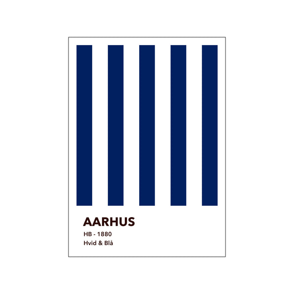 AARHUS - HVID & BLÅ — Art print by Olé Olé from Poster & Frame