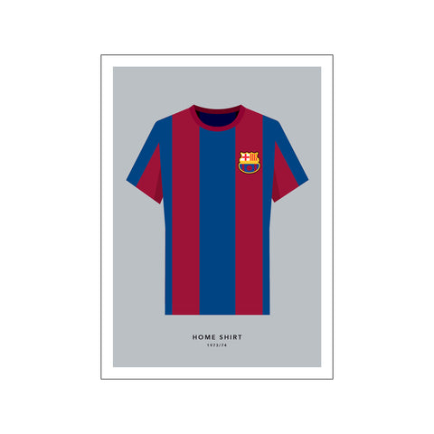 Barcelona - Home Shirt 1973/74 — Art print by Olé Olé from Poster & Frame