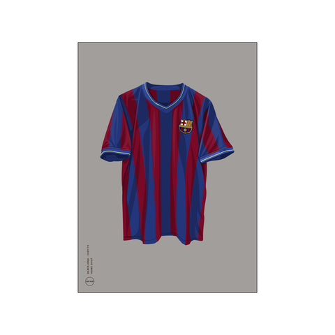 Barcelona - Home Shirt 2009/10 - Grey — Art print by Olé Olé from Poster & Frame