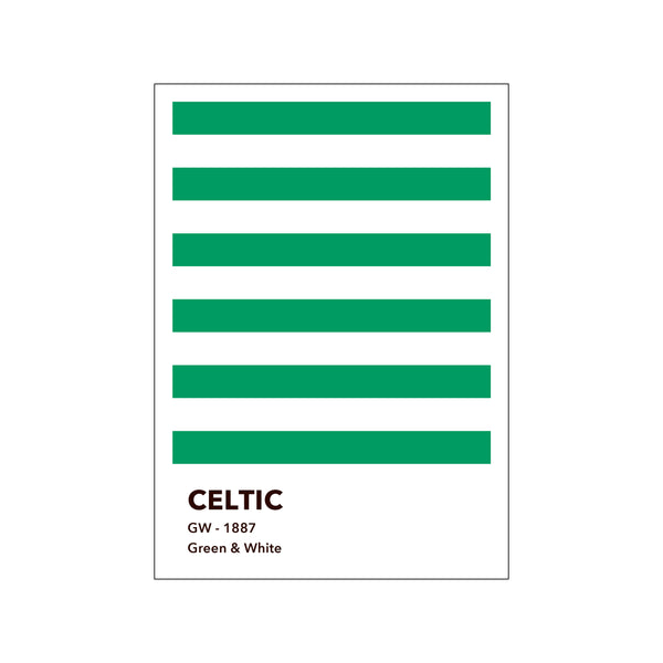 CELTIC - GREEN & WHITE — Art print by Olé Olé from Poster & Frame