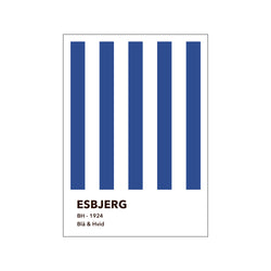 Esbjerg - Blå & Hvid — Art print by Olé Olé from Poster & Frame
