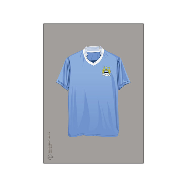 Man City - Home Shirt 2011/12 - Grey — Art print by Olé Olé from Poster & Frame