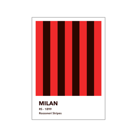 MILAN - ROSSONERI STRIPES — Art print by Olé Olé from Poster & Frame