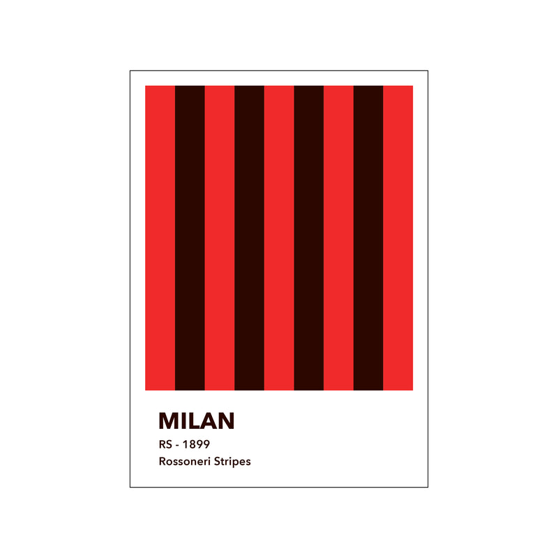 MILANO - ROSSONERI STRIPES — Art print by Olé Olé from Poster & Frame