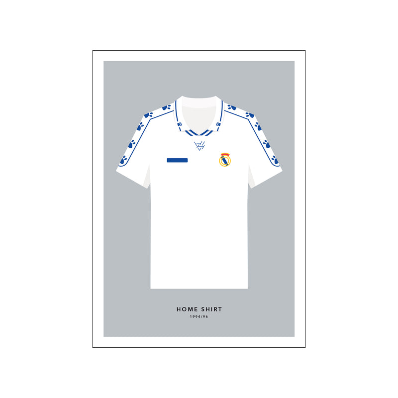 Real Madrid - Home Shirt 1994/96 — Art print by Olé Olé from Poster & Frame