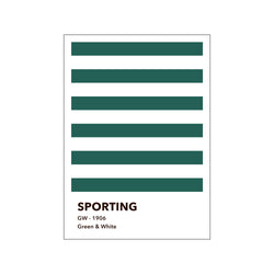 Sporting - Green & White — Art print by Olé Olé from Poster & Frame