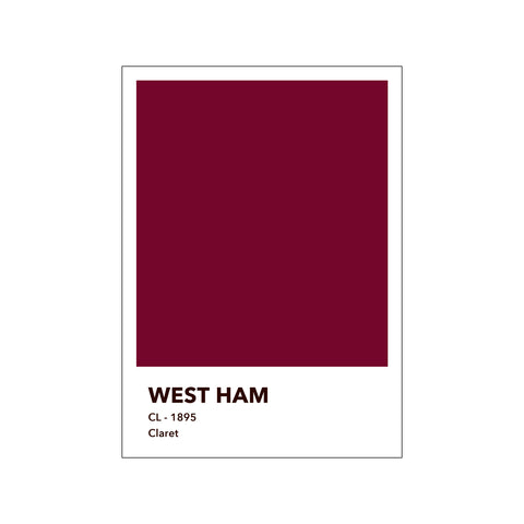 WEST HAM - CLARET — Art print by Olé Olé from Poster & Frame