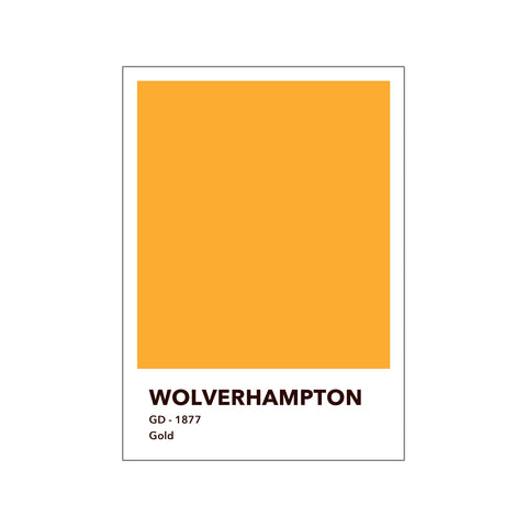 WOLVERHAMPTON - GOLD — Art print by Olé Olé from Poster & Frame