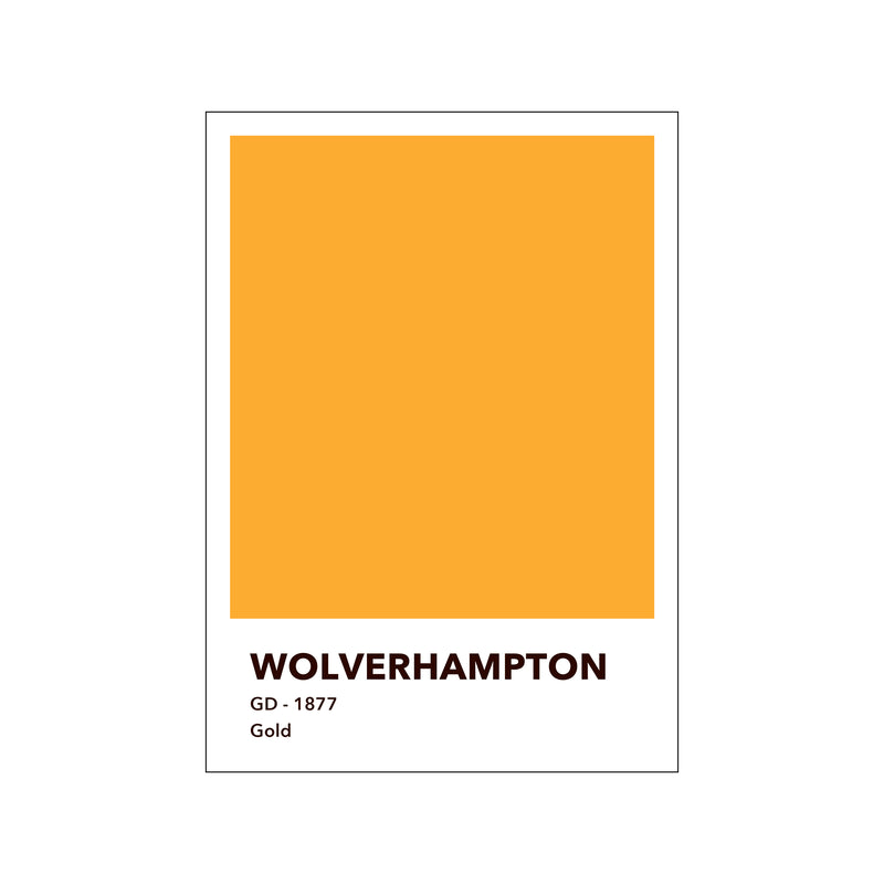 WOLVERHAMPTON - GOLD — Art print by Olé Olé from Poster & Frame