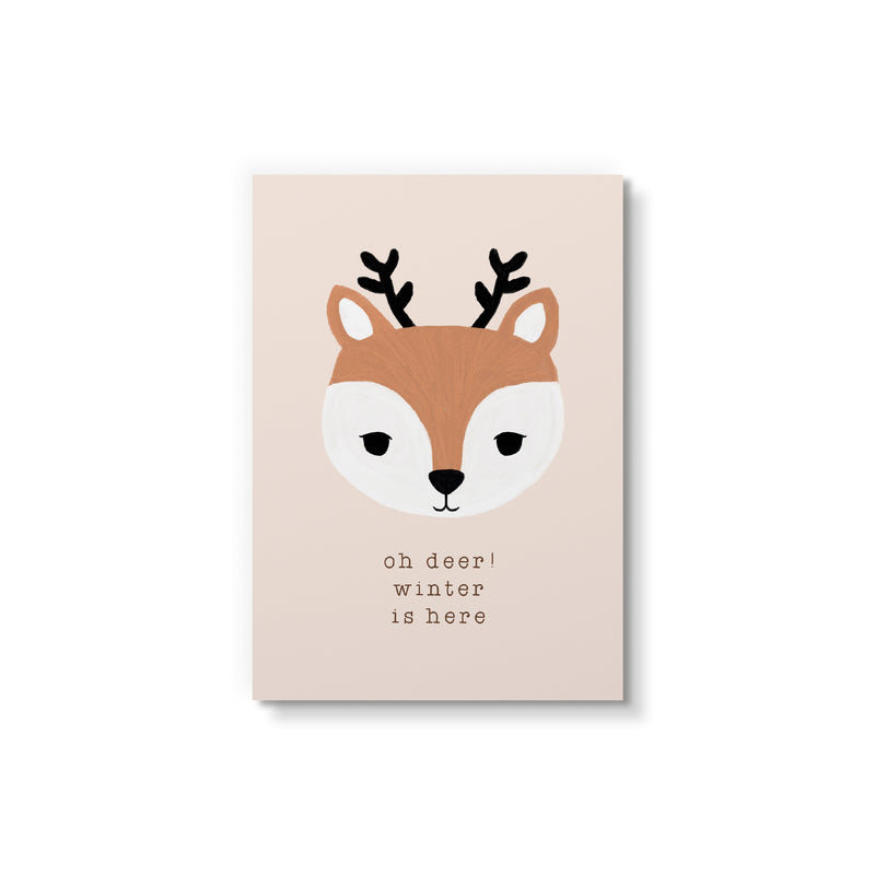 Oh Deer Winter Is Here II - Art Card