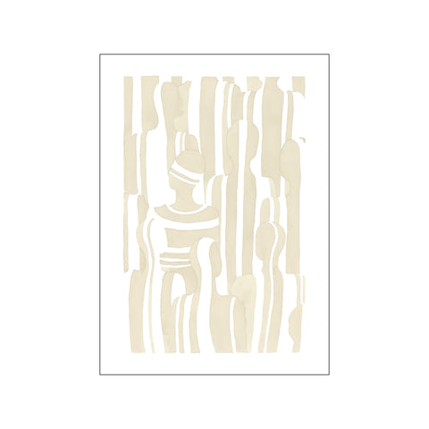 Out of line — Beige — Art print by Different Studio from Poster & Frame