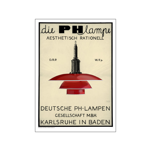 PH Lampe - Red — Art print by Permild & Rosengreen x Louis Poulsen from Poster & Frame