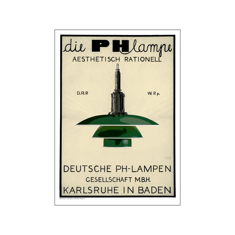 PH Lampe - Green — Art print by Permild & Rosengreen x Louis Poulsen from Poster & Frame
