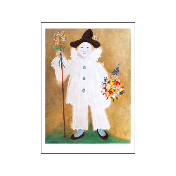 Petit Pierrot avec fleurs — Art print by Pablo Picasso from Poster & Frame