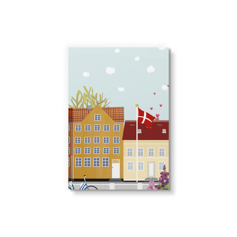 Huse i farver og flag - Art Card