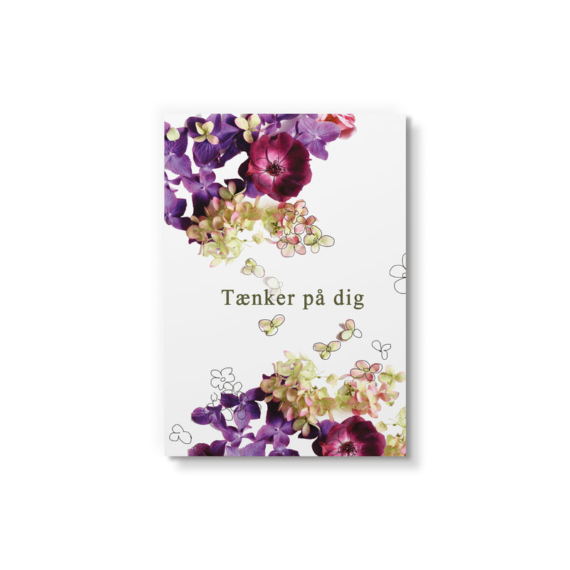 Tænker på dig / Blomstercollage - Art Card