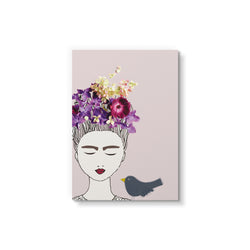 Frida med blomster - Art Card