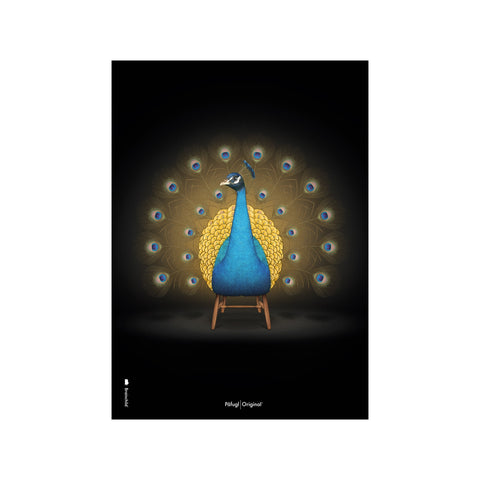 Påfugl Sort — Art print by Brainchild from Poster & Frame