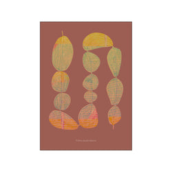 Perler på snor, brun — Art print by Fōmu illustrations from Poster & Frame