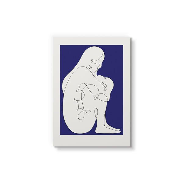 Sitting Woman Blue - Art Card