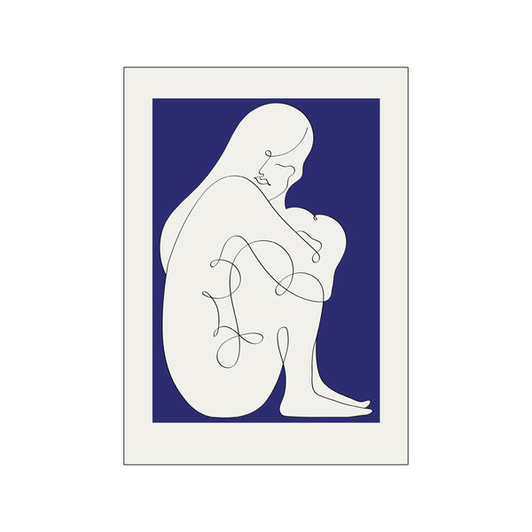 Sitting Woman Blue — Art print by Affordable Art Prints from Poster & Frame