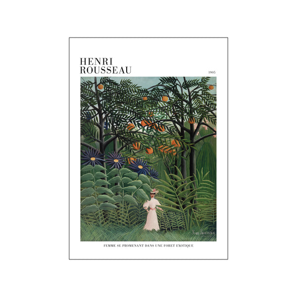 Femme Se Promenant Dans Une Foret Exotique — Art print by Henri Rousseau from Poster & Frame