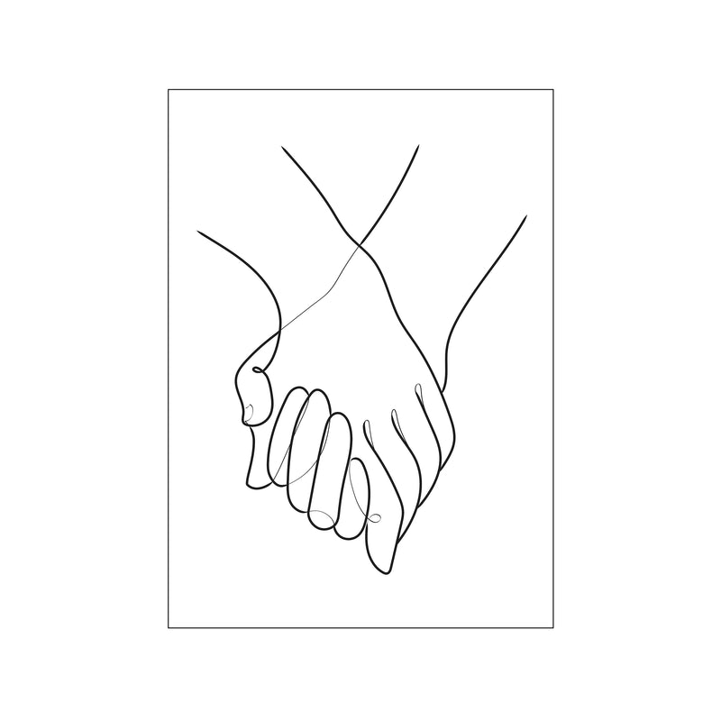 Holding Hands Lines — Art print by Pictufy from Poster & Frame