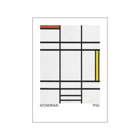 Composition in White, Red, and Yellow 1936 — Art print by Piet Mondrian from Poster & Frame