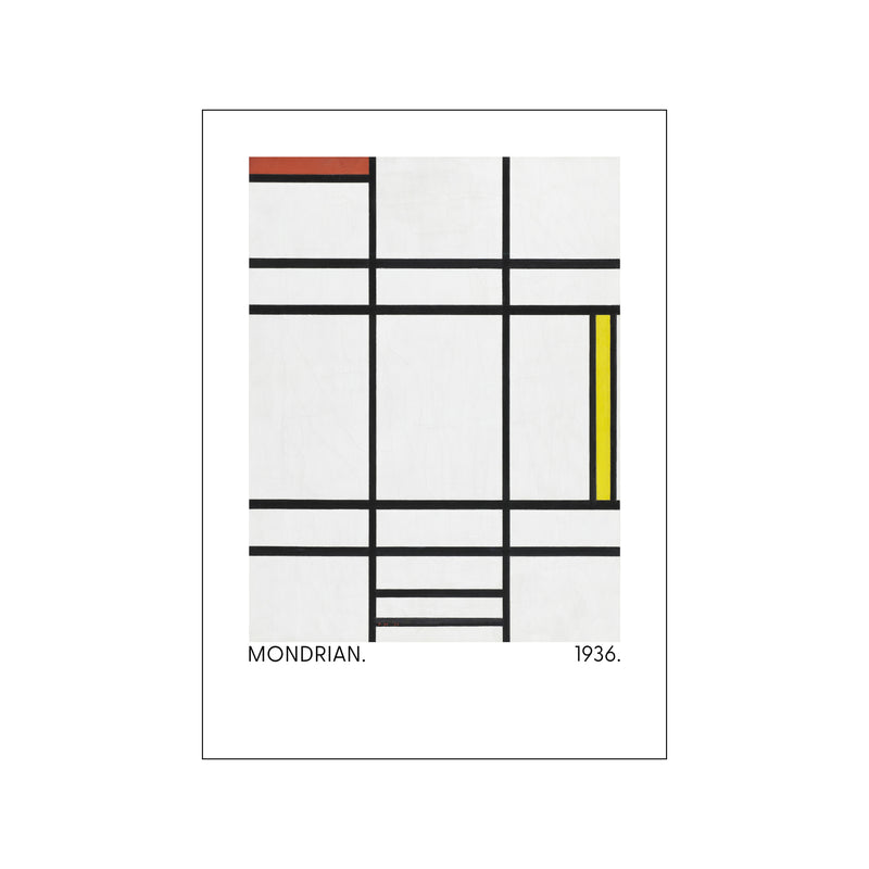 Composition in White, Red, and Yellow 1936 — Art print by Piet Mondrian from Poster & Frame