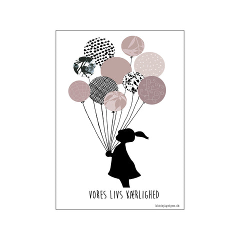 Pige med ballon — Art print by MitDejligeHjem from Poster & Frame