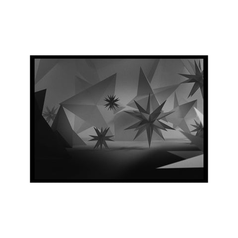 Platonic Stars 1 - black border — Art print by ROEDSGAARD from Poster & Frame