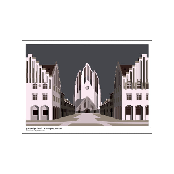 grundtvig kirke - b&w — Art print by posterHaus from Poster & Frame