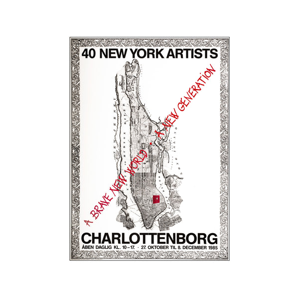40 New York Artists Charlottenborg 1985 — Art print by Posterland from Poster & Frame