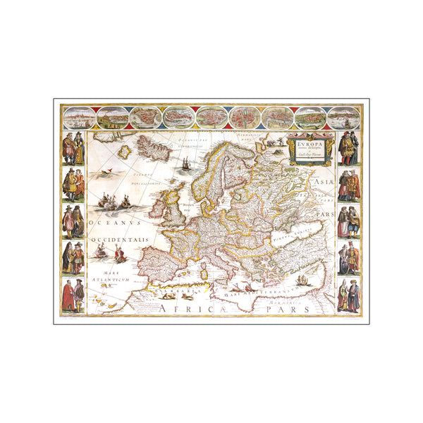 Antique map of Europe - 1645 — Art print by Willem Janszoon Blaeu from Poster & Frame