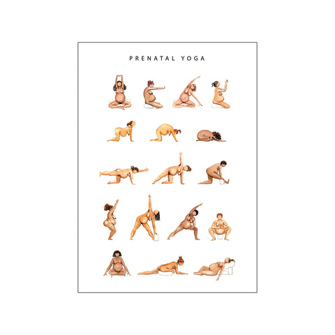 Prenatal yoga - small — Art print by Yoga Prints from Poster & Frame