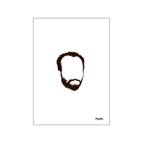 Pyotr Ilyich - White — Art print by Mugstars CO from Poster & Frame