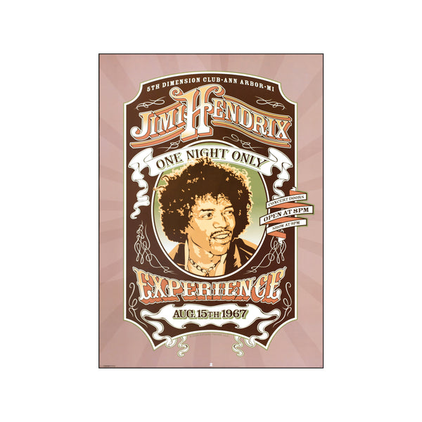 Jimi Hendrix - One night only — Art print by Pyramid Posters from Poster & Frame