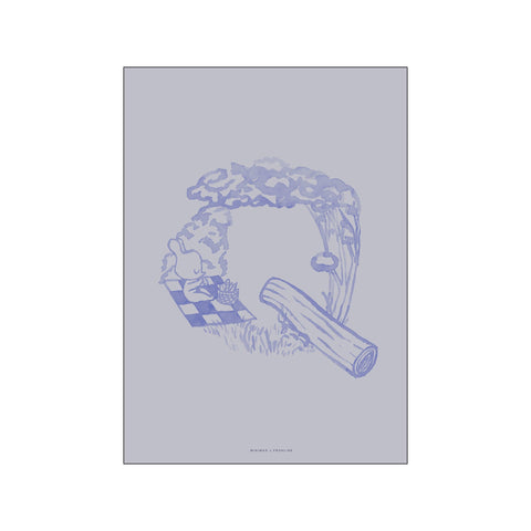 Q - Skyblue — Art print by Frohline - Kids from Poster & Frame